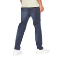 Dark Wash - Back - Crosshatch Mens Cadman Straight Jeans