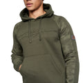 Dark Green - Side - Crosshatch Mens Bater Hoodie