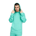 Aqua - Front - Crosshatch Mens Emmson Hoodie