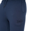 Navy - Side - Crosshatch Mens Karmon Jogging Bottoms