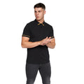 Black - Side - Duck and Cover Mens Trippere Polo Shirt