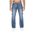 Mid Wash - Front - Crosshatch Mens New Baltimore Jeans