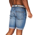 Light Wash - Back - Crosshatch Mens Reestier Denim Shorts