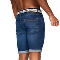 Mid Wash - Back - Crosshatch Mens Reestier Denim Shorts