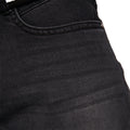 Black - Side - Crosshatch Mens Reestier Denim Shorts