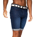 Dark Wash - Front - Crosshatch Mens Reestier Denim Shorts