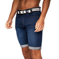 Dark Wash - Side - Crosshatch Mens Reestier Denim Shorts