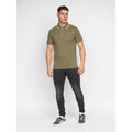 Olive - Close up - Duck and Cover Mens Samtra Polo Shirt