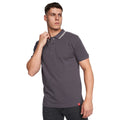 Charcoal - Side - Duck and Cover Mens Samtra Polo Shirt