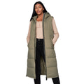 Olive - Side - Crosshatch Womens-Ladies Alaiya Gilet