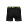 Black - Back - Crosshatch Mens Chasma Boxer Shorts (Pack of 3)