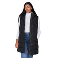 Black - Close up - Crosshatch Womens-Ladies Samantha Gilet