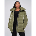 Olive - Close up - Crosshatch Womens-Ladies Cassandra Jacket