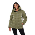 Olive - Front - Crosshatch Womens-Ladies Cassandra Jacket