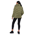 Olive - Back - Crosshatch Womens-Ladies Cassandra Jacket