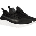 Black-Grey - Front - Crosshatch Mens Brehmer Trainers