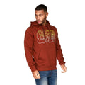 Brick Red - Side - Duck and Cover Mens Fillberts Hoodie