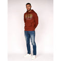 Brick Red - Pack Shot - Duck and Cover Mens Fillberts Hoodie