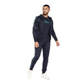 Navy-Green - Close up - Crosshatch Mens Kraftworks Tracksuit