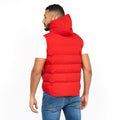 Red - Back - Crosshatch Mens Kampleys Embossed Gilet