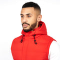 Red - Side - Crosshatch Mens Kampleys Embossed Gilet