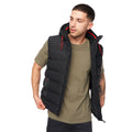 Black - Back - Crosshatch Mens Kampleys Embossed Gilet