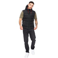 Black - Lifestyle - Crosshatch Mens Kampleys Embossed Gilet