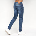 Stone Wash - Back - Crosshatch Mens Sheldons Slim Jeans