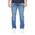 Stone Wash - Front - Crosshatch Mens Farrowed Stretch Jeans