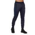 Navy - Side - Crosshatch Mens Fennelly Jogging Bottoms