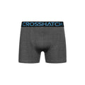 Charcoal - Pack Shot - Crosshatch Mens Chasma Boxer Shorts (Pack of 3)