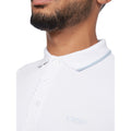 White - Lifestyle - Crosshatch Mens Kendrick Polo Shirt