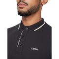 Black - Lifestyle - Crosshatch Mens Kendrick Polo Shirt