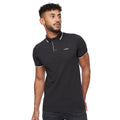 Black - Front - Crosshatch Mens Kendrick Polo Shirt