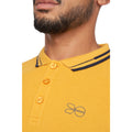 Yellow - Back - Crosshatch Mens Kermlax Polo Shirt