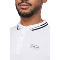 White - Lifestyle - Crosshatch Mens Kermlax Polo Shirt