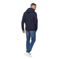 Navy - Back - Crosshatch Mens Pashika Hoodie