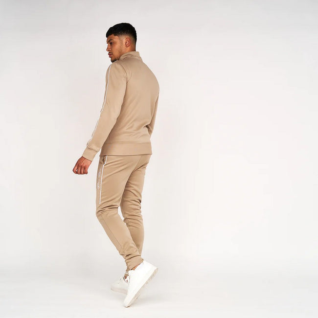 Mens beige best sale tracksuit bottoms