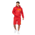 Red - Pack Shot - Crosshatch Mens Flocked Hoodie