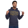 Navy - Side - Crosshatch Mens Meshouts Hoodie