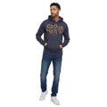 Navy - Lifestyle - Crosshatch Mens Meshouts Hoodie