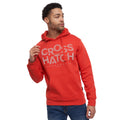 Red - Side - Crosshatch Mens Meshouts Hoodie