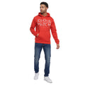 Red - Lifestyle - Crosshatch Mens Meshouts Hoodie