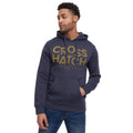 Navy - Front - Crosshatch Mens Meshouts Hoodie