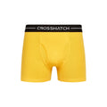 Yellow - Side - Crosshatch Mens Hexter Boxer Shorts (Pack Of 2)