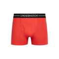 Red - Side - Crosshatch Mens Hexter Boxer Shorts (Pack Of 2)