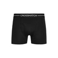 Black - Side - Crosshatch Mens Ambek Boxer Shorts (Pack of 2)