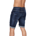 Dark Wash - Pack Shot - Crosshatch Mens Riptrey Abraised Denim Shorts