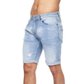 Light Wash - Lifestyle - Crosshatch Mens Riptrey Abraised Denim Shorts