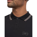 Black - Lifestyle - Crosshatch Mens Tarquin Polo Shirt